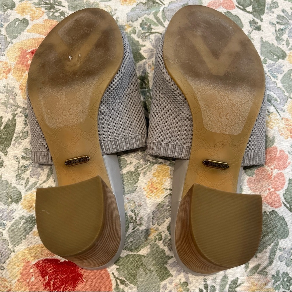 Vionic Gray Mules with Perforated Design - Picture 12 of 12